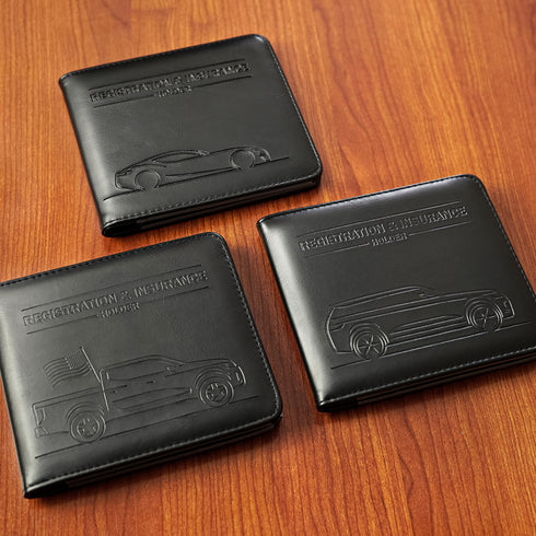 CANOPUS Car Registration and Insurance Holder, Magnetic Closure, Embossed Card Document Holder, Vehicle Glove Box Organizer